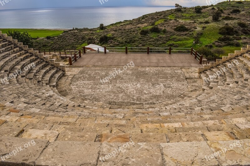 Cyprus Kourion Ancient Theatre Greco-roman Site