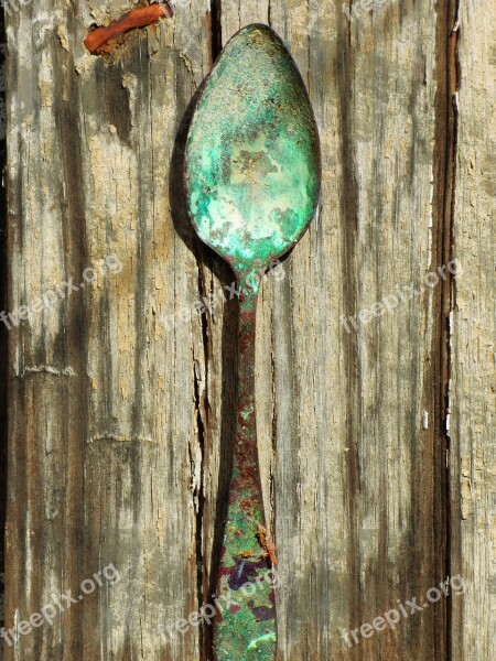 Spoon Old Alpaca Rusty Abandoned