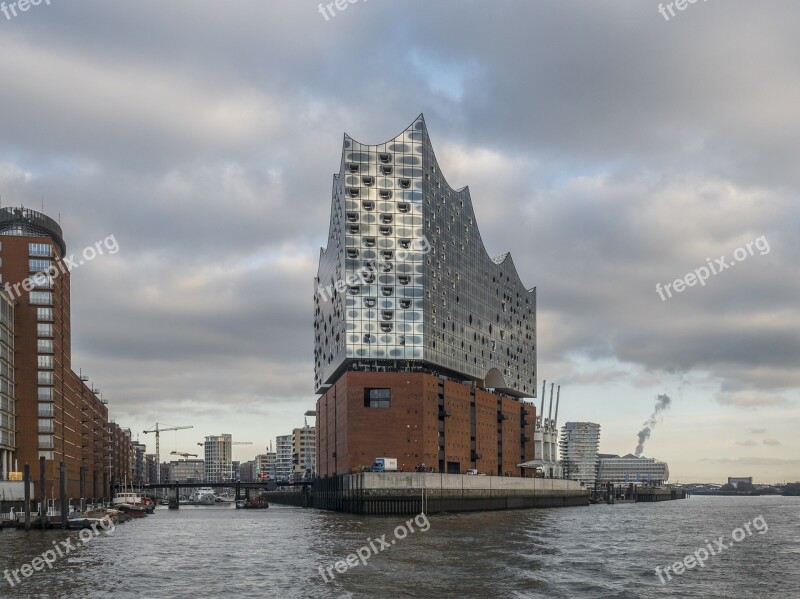 Hamburg Germany Elbe Philharmonic Hall Landmark Architecture