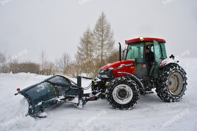 Tractor Snow Cleaning Snow Winter Machine