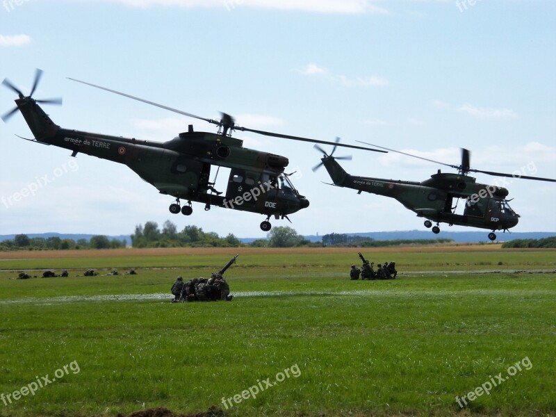 Meeting Helicopter Puma Army Free Photos