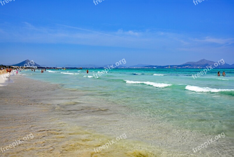 Playa De Muro Mallorca Balearic Islands Spain Sea