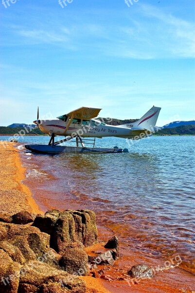 Float Plane Aero Lake Aviation Transportation