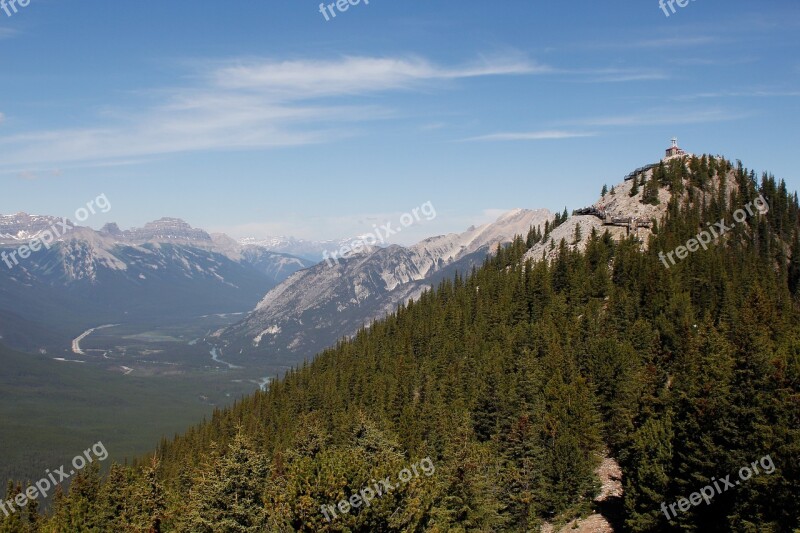 Peak Sulphur Mountain Cosmic Ray Station Landscape Mountain