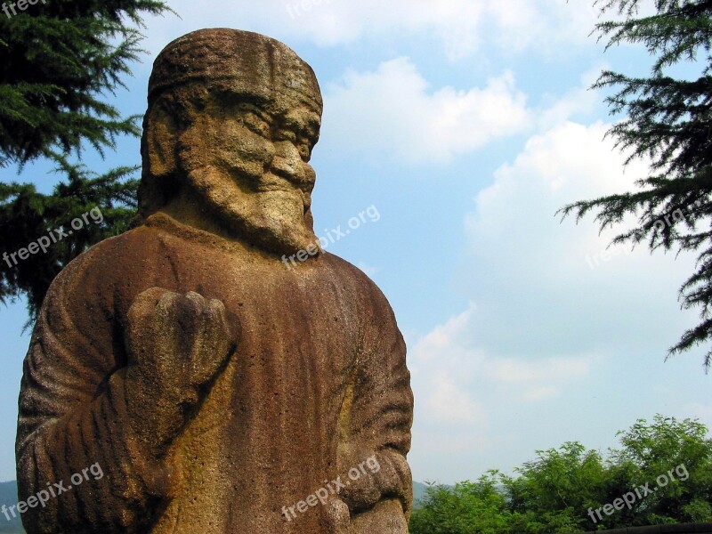 Gwaereung Stone Statue Korea Racing Tomb