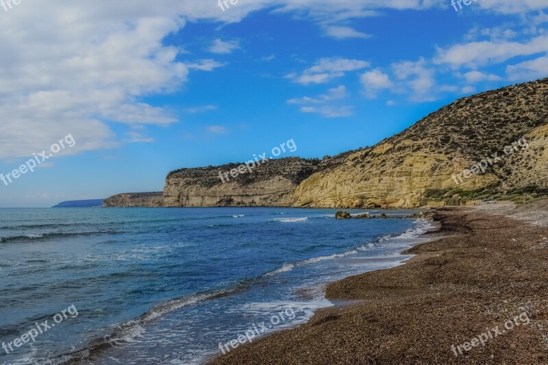 Beach Sea Landscape Coast Cliffs