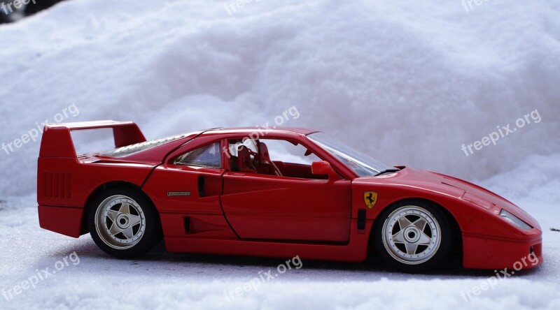 Model Car Auto Ferrari Red Sports Car