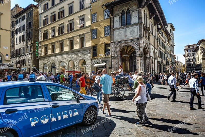 Florence Italy Firenze Polizia Police