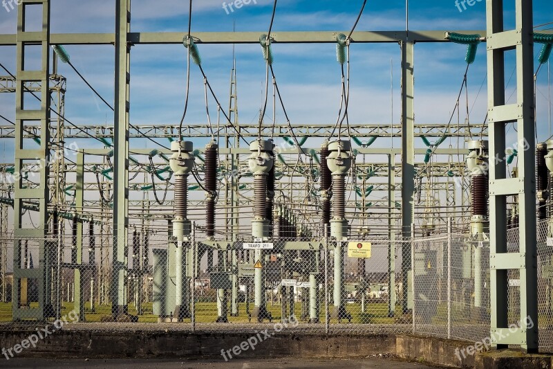 Current Substation Electricity High Voltage Power Line