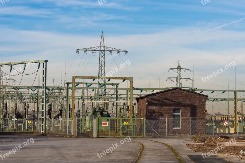 Current Substation Electricity High Voltage Power Line