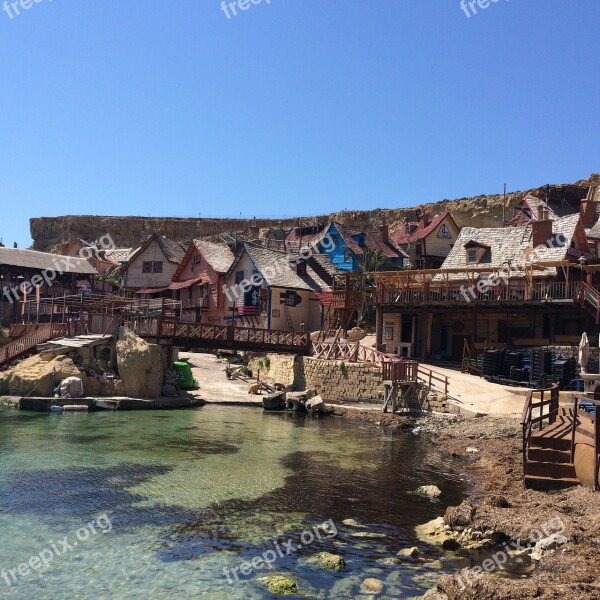 Malta Popeye Village Sea Cottages Free Photos