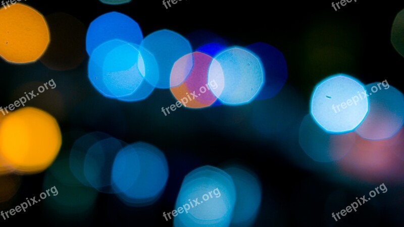 Bokeh Blur Blue Yellow Calm