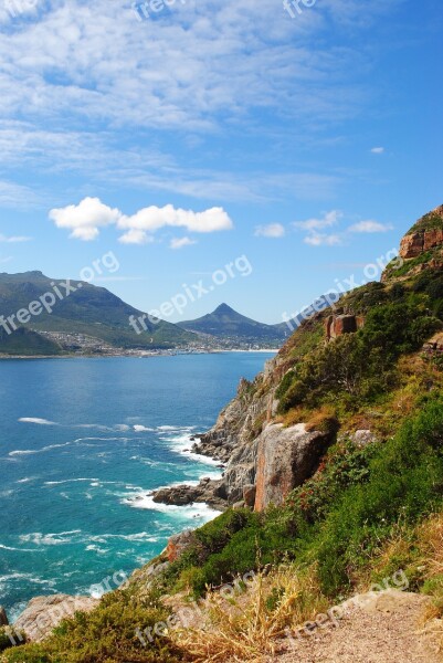 South Africa Cape Peninsula Chapman's Peak Panorama