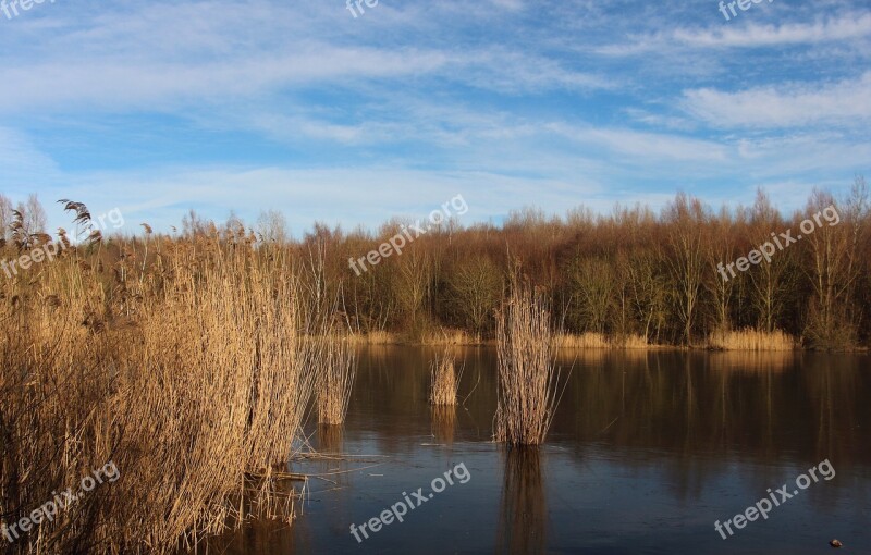 Lake Frozen Winter Ice Landscape