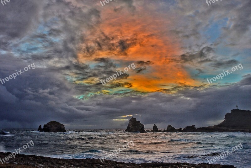 Sky Cloud Storm Ocean Sunrise