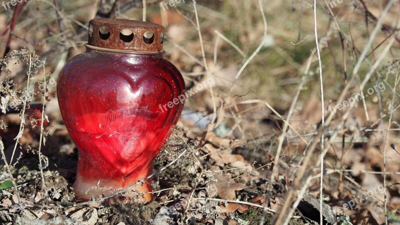 Memorial Candles Tomb Heart Rust Free Photos