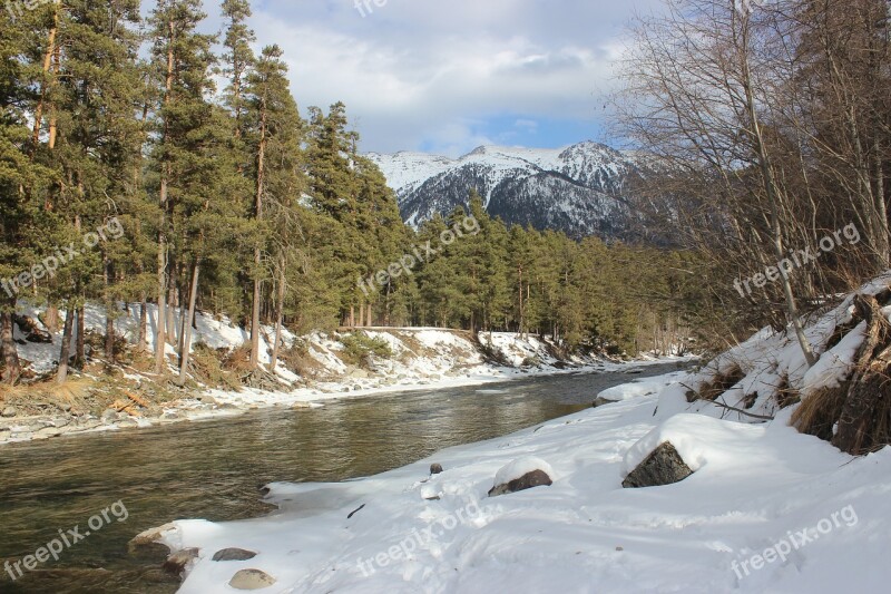 Arkhyz Mountains Forest Winter Beauty