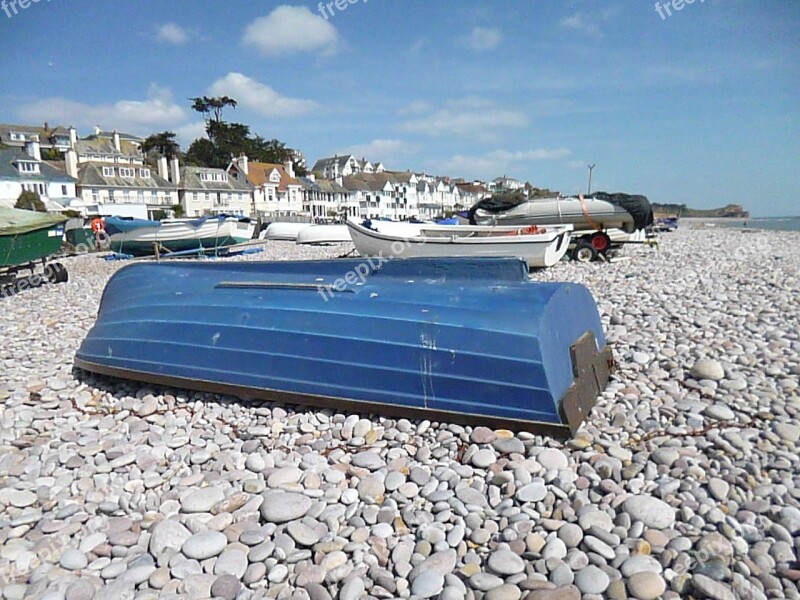 Boat Beach Pebbles Vacation Travel