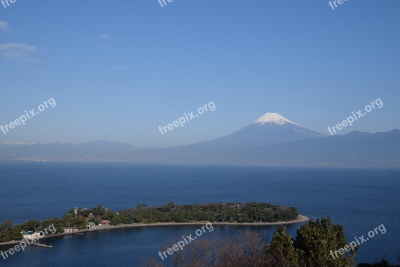 Mt Fuji Numazu Mountain Ocean Sea