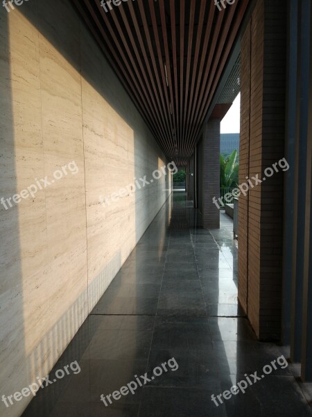 Ppt Backgrounds Building Corridor Sunset Free Photos