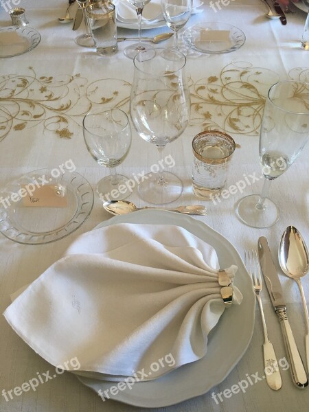 Wedding Reception Dinner Table Setting Free Photos