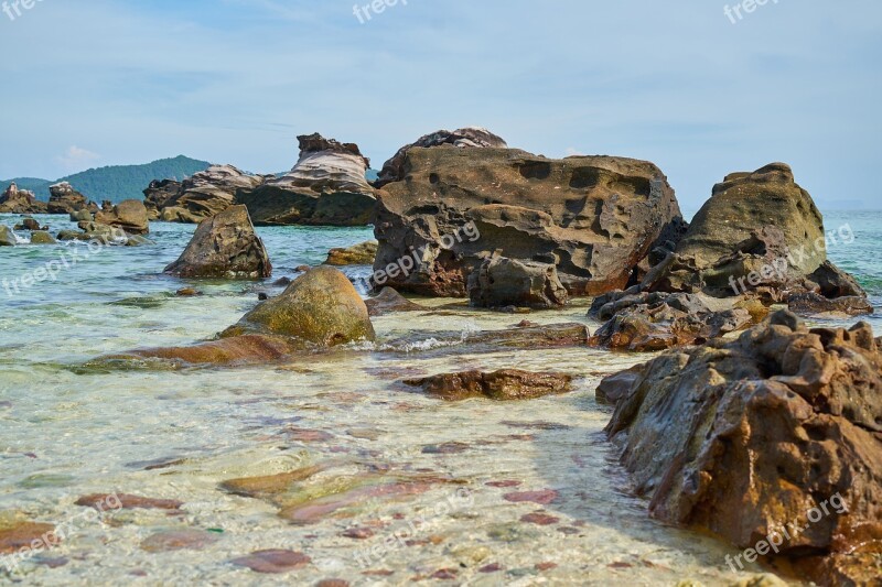 Nature See Ocean Thailand Asia