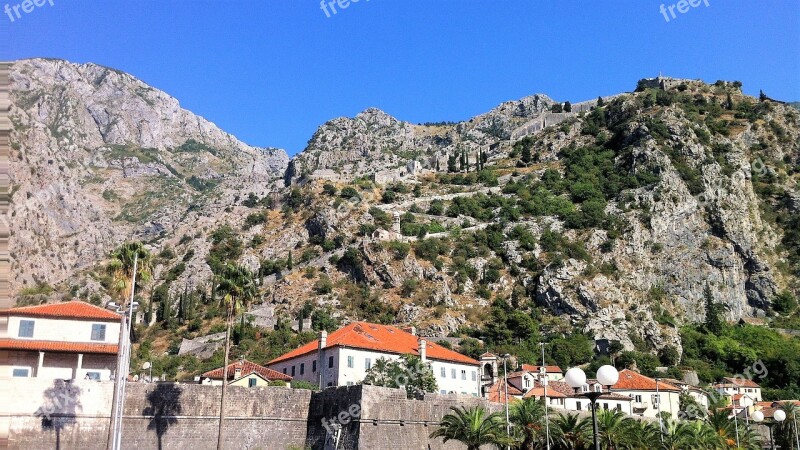 Structures Clock Old Landscape Montenegro