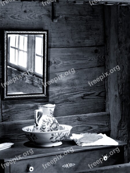 Chest Of Drawers Wash Bowl Nostalgia Past At That Time