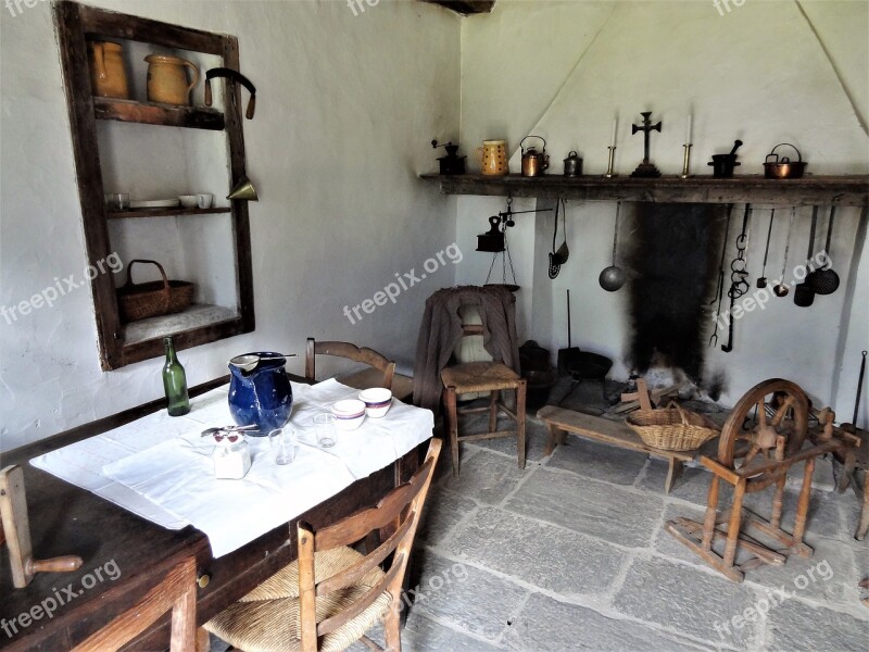 Museum Old Furniture Cooking Zone Table Chairs