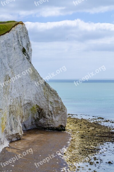 Cliffs White Cliffs Sea Landscape Coast