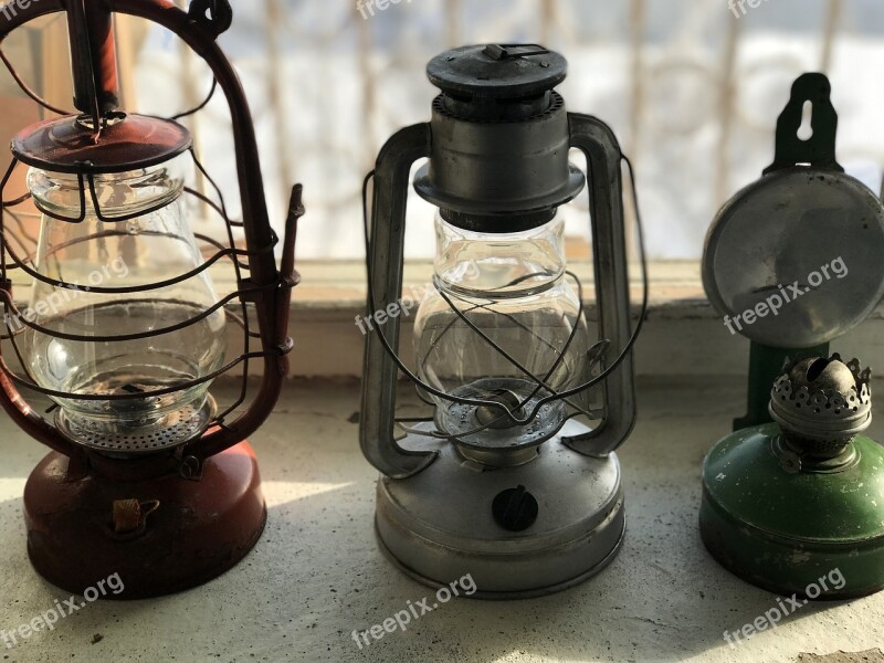 Lamp Kerosene Lamps Lighting Vintage Old Things