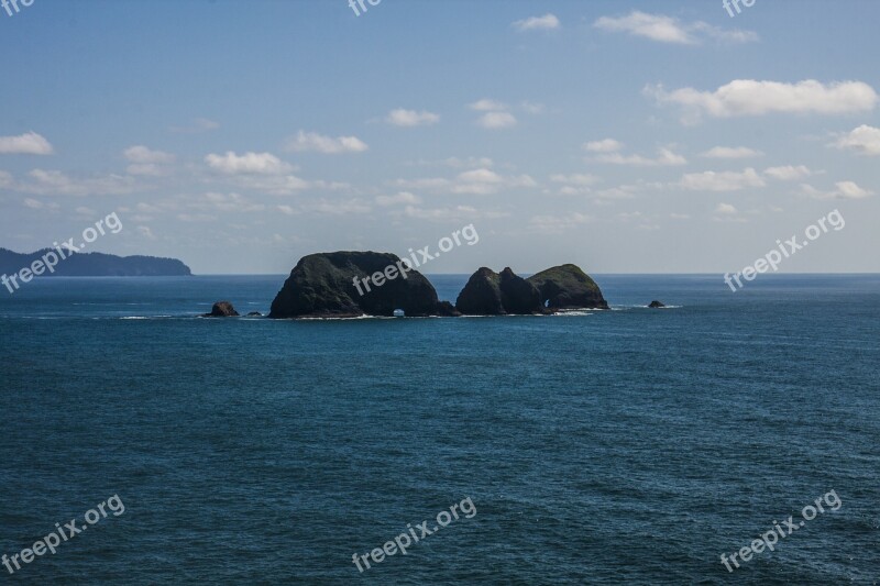 Natural Bridges Oregon Seascape Pacific Northwest