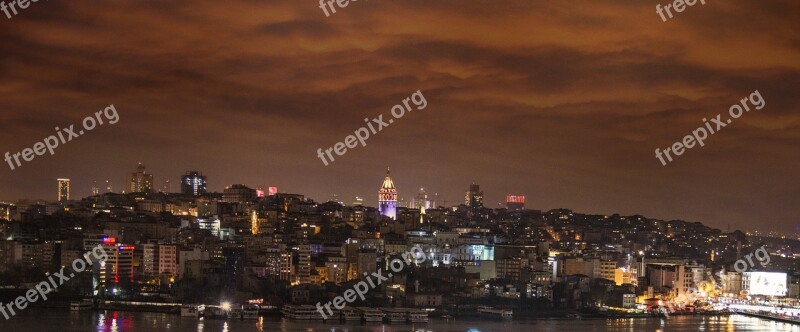 Amazing Istanbul Tower Night Sky