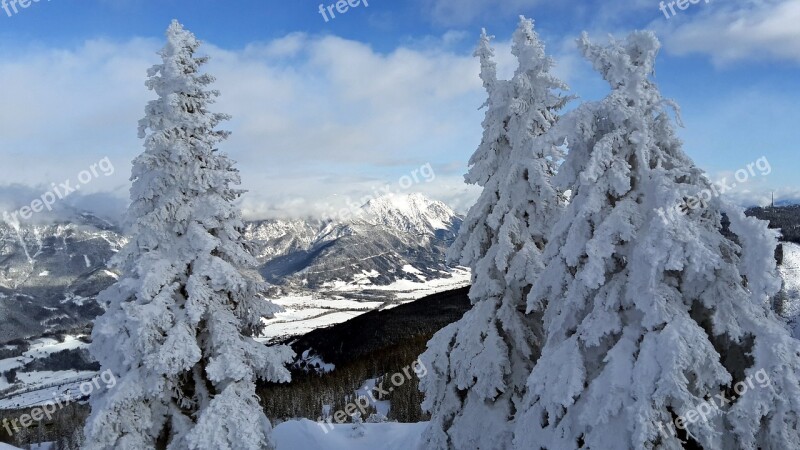 Alps Mountains Austria Landscape Snow