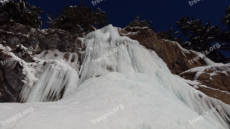 Icicle Waterfall Ice Icefall Water Ice