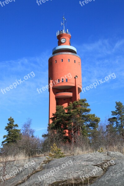 Pitchfork Water Tower Finland Landscape Tourism