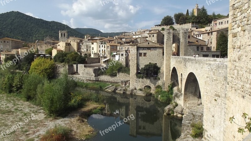 Besalú Catalonia People Europe Tourism