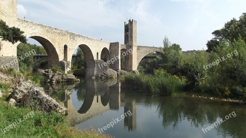 Besalú Catalonia People Europe Tourism