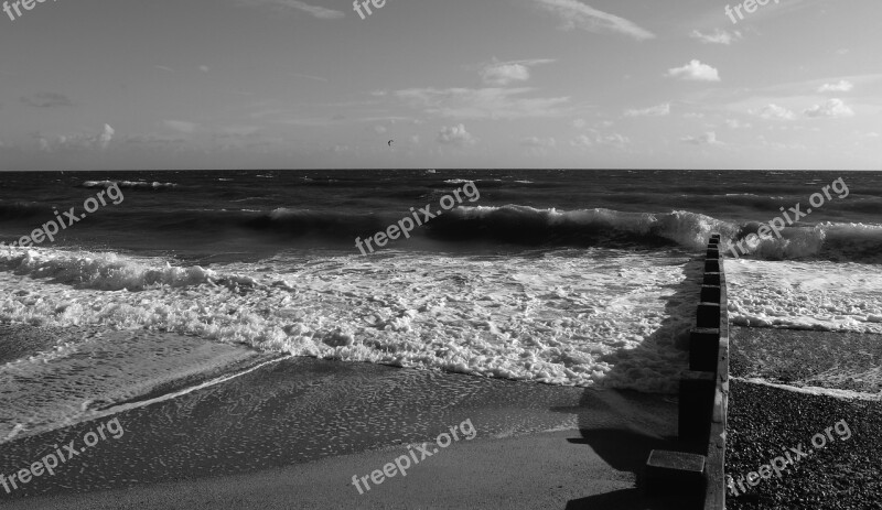 Black And White Sea Ocean Black Water