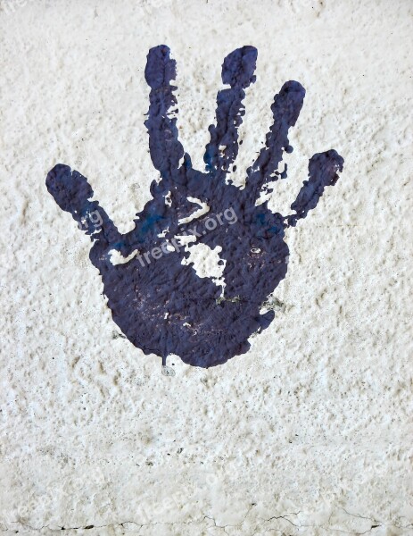 Hand Reprint Handprint Color Finger