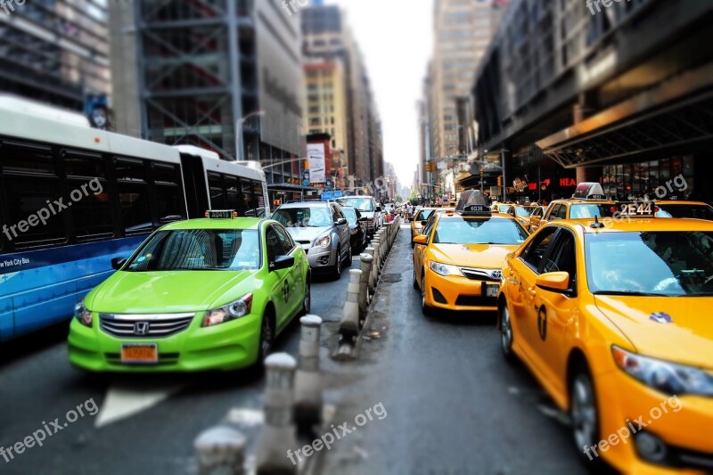 Nyc Cab Street Taxi New