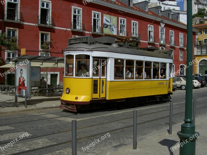 Lisbon Trolley Bus Portugal Free Photos