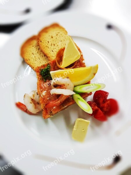 Shrimp Food Plating Free Photos