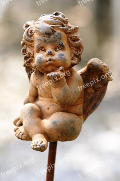 Angel Figure Sculpture Mourning Gratitude