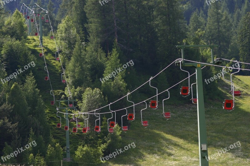 Chairlift Lift Ski Lift Mountains Winter Sports