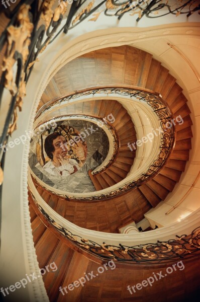 Stairs Spiral Staircase Gradually Emergence Geometry