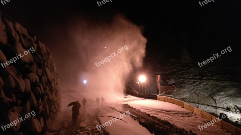 Snow Cannon Mountains Central Switzerland Snow Free Photos