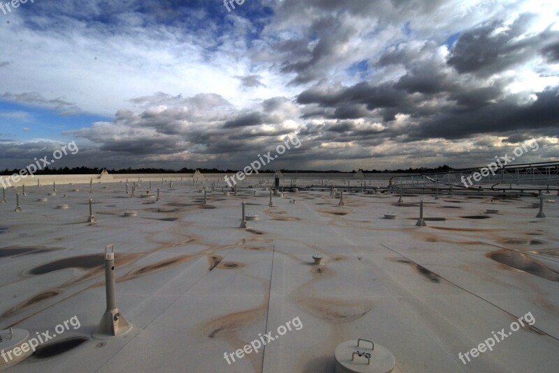 Roof Sky The Dramatic Clouds Heaven