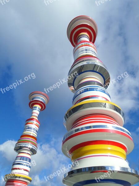 Colorful Sculpture Takamatsu Modern Art