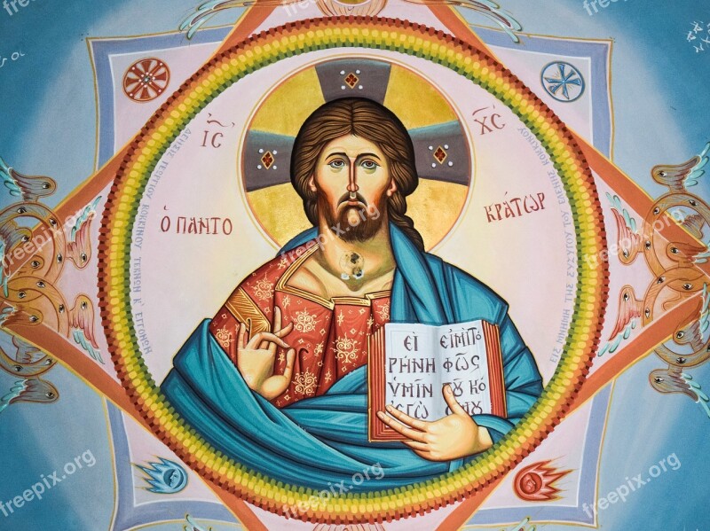 Pantocrator Iconography Painting Church Orthodox